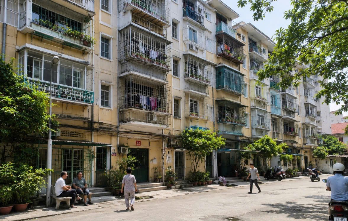 Nhiều khu tập thể tại Hà Nội đã xuống cấp. Ảnh: Hoàng Bách