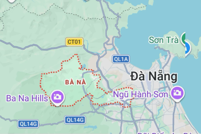 Bản đồ xã Bà Nà-nơi triển khai dự án Khu tái định cư Phước Hưng. Ảnh Sở Xây dựng Đà Nẵng.