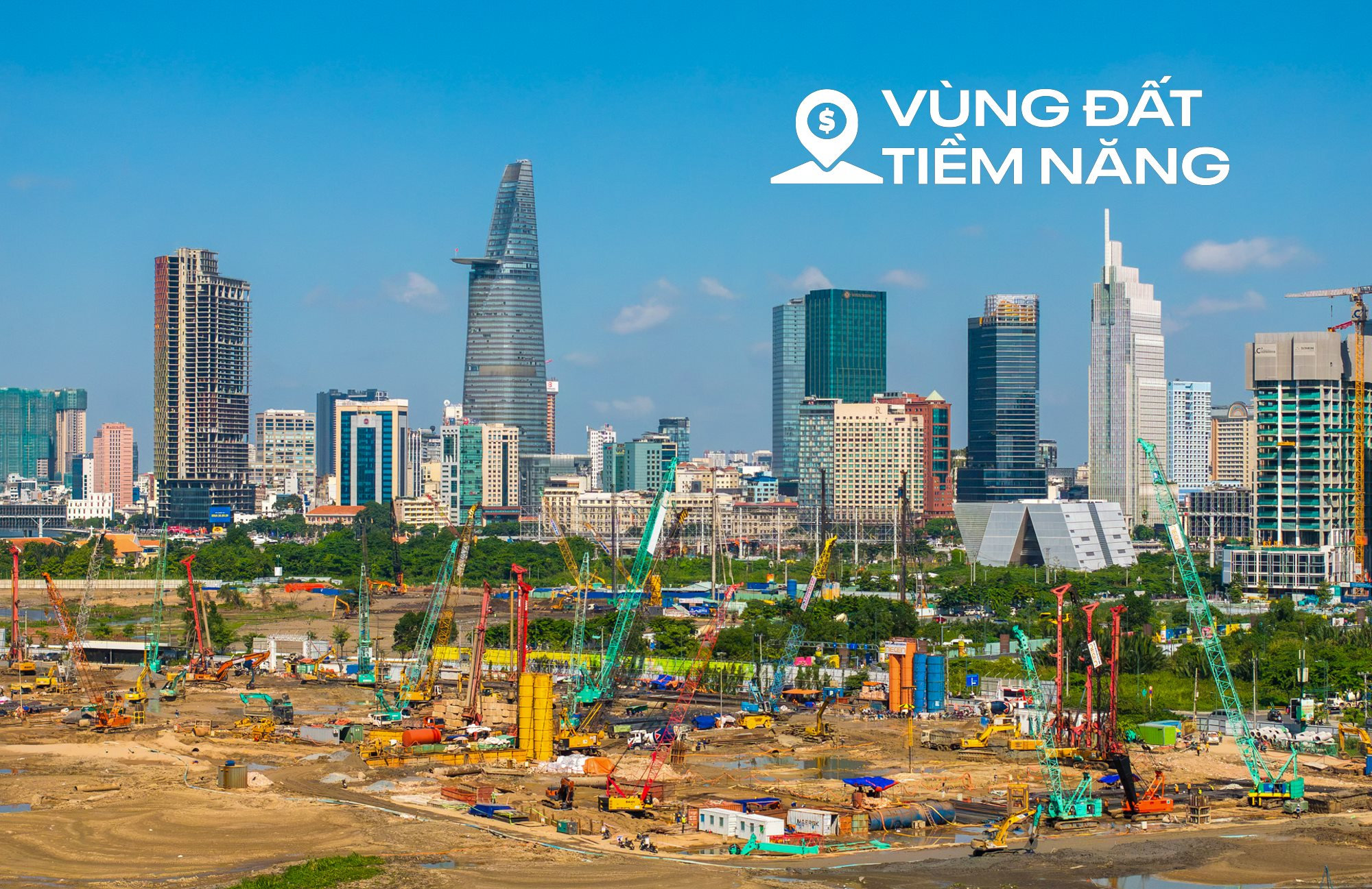 Ngắm rừng cần cẩu phủ kín chân trời ở tổ hợp trung tâm hành chính gần 30.000 tỷ của TP.HCM
