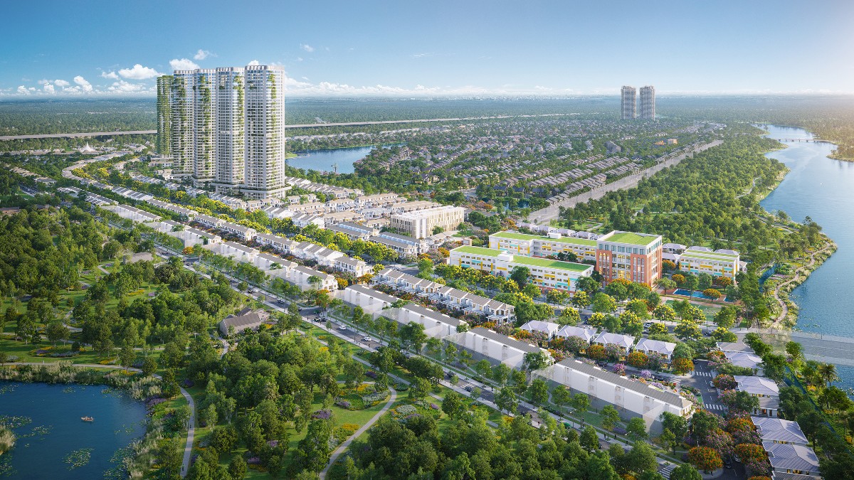 Rừng Phượng nằm trong đại đô thị Eco Retreat với trường học làm trung tâm. Ảnh: Phương Nguyên.