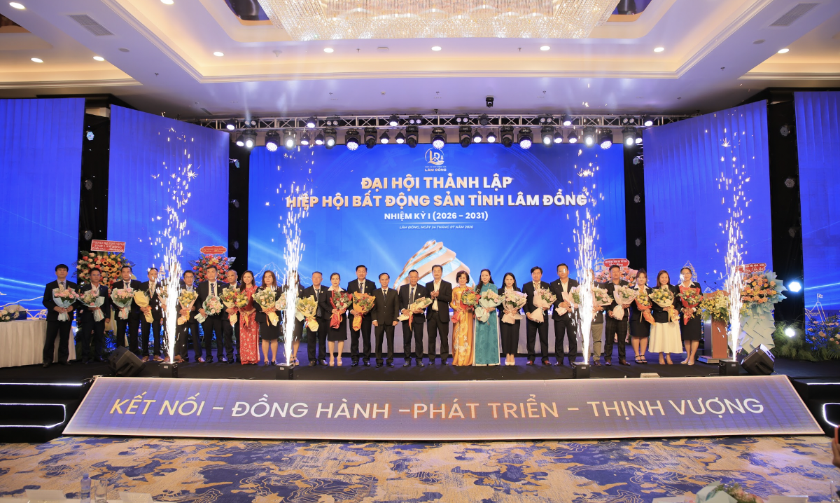 Đại hội thành lập Hiệp hội Bất động sản tỉnh Lâm Đồng nhiệm kỳ I. Ảnh: VARS