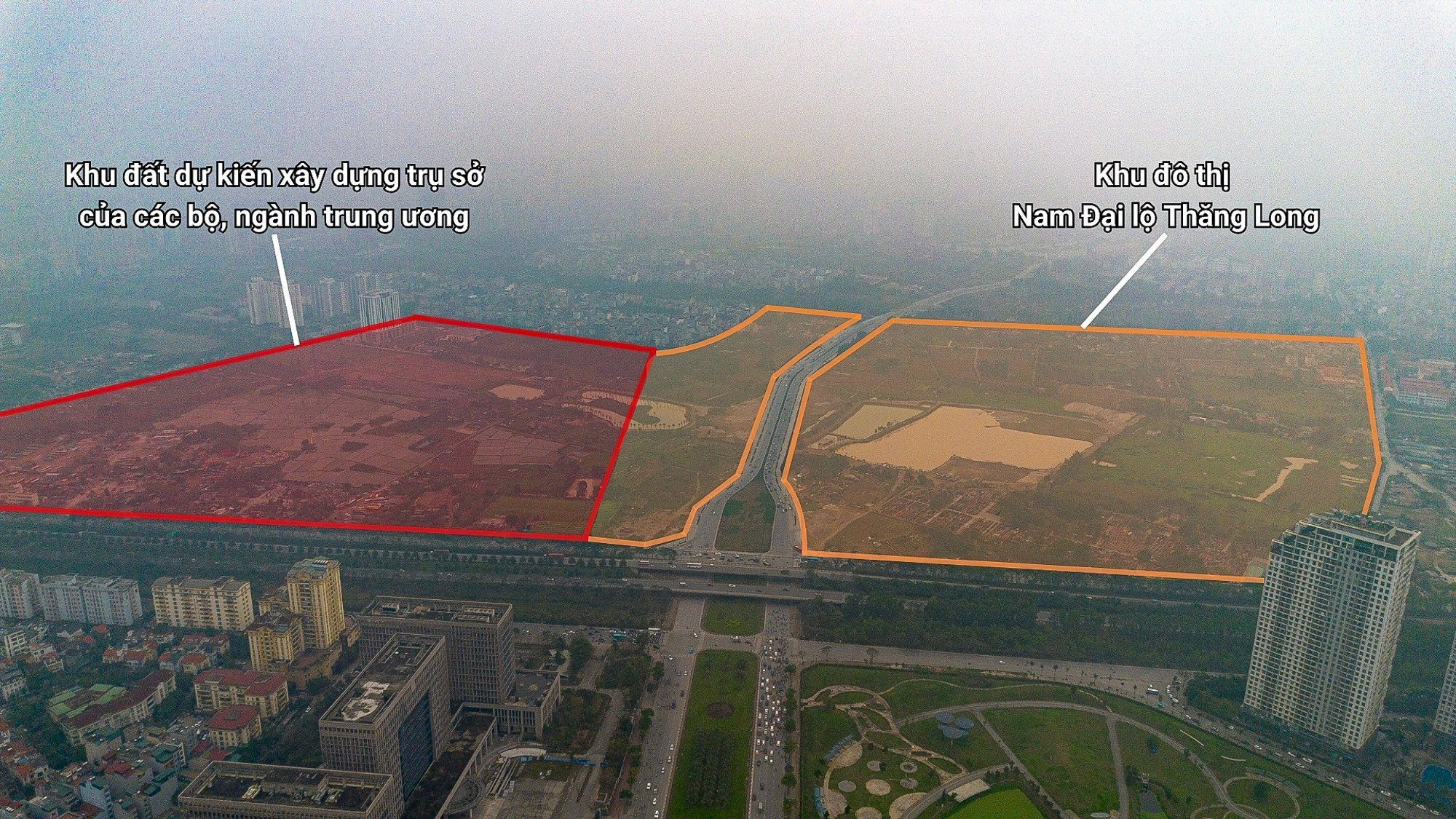 Hà Nội phê duyệt hồ sơ mời thầu KĐT hơn 20.000 tỷ, quy mô 75ha trên trục Đại lộ Thăng Long  
