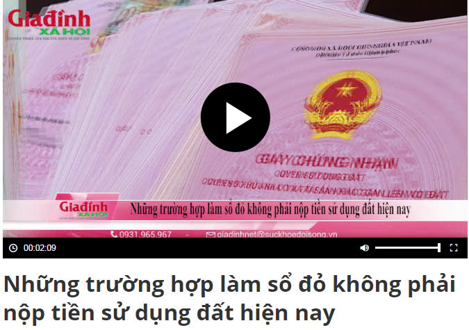 Những trường hợp làm sổ đỏ không phải nộp tiền sử dụng đất hiện nay