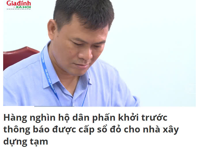 Hàng nghìn hộ dân phấn khởi trước thông báo được cấp sổ đỏ cho nhà xây dựng tạm