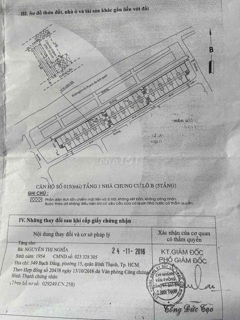 Bán tầng trệt, mặt tiền Chung cư Thanh đa 15 (Trái) Cư xá Thanh Đa, Đường Bình Quới, Phường 27