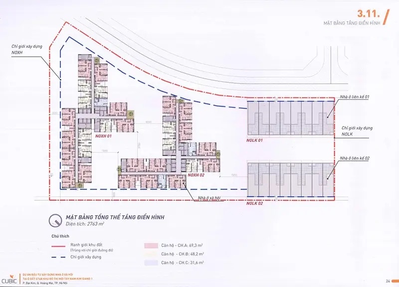 Nhà ở xã hội CT6B Tây Nam Kim Giang
