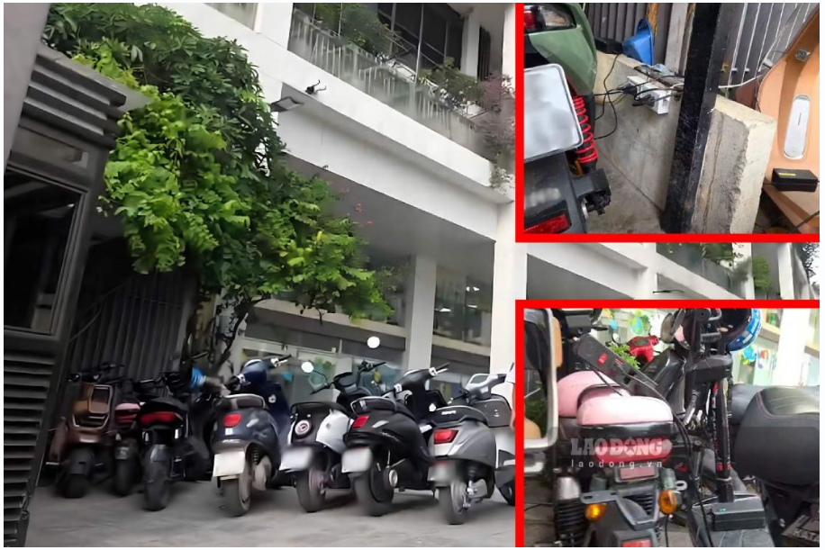 Bất cập sạc xe điện ở chung cư: Thiếu mái che, không dám sạc khi mưa