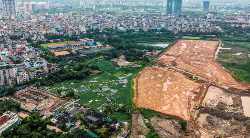 Cận cảnh khu vực xây depot rộng hơn 11 ha của tuyến metro gần 36.000 tỷ đồng ở Hà Nội