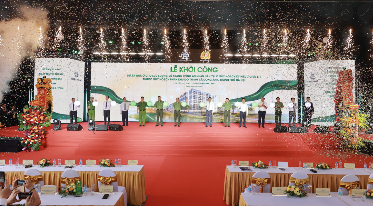 Hà Nội khởi công Dự án nhà ở cho lực lượng vũ trang Công an nhân dân rộng gần 31ha