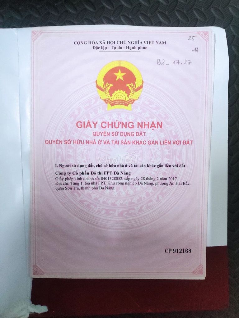 Bán đất khu Đô thị Công nghệ FPT
